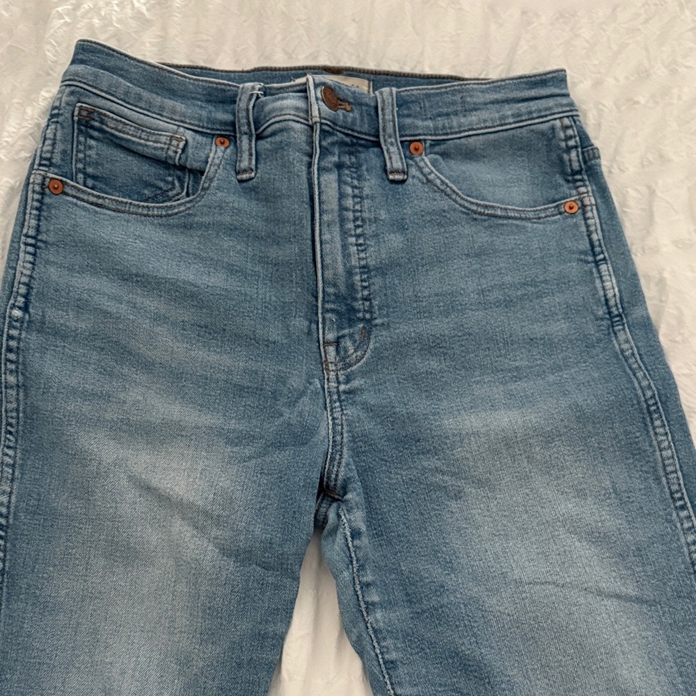Madewell Stovepipe Light Blue Straight Jeans
